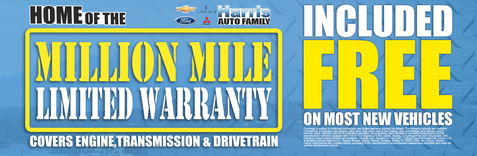 Million Mile Limited Warranty - Shop Now