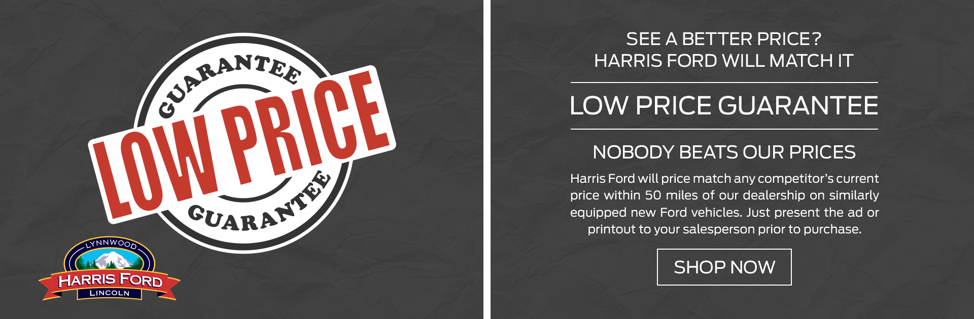 Harris Ford Lowest Price Guarantee